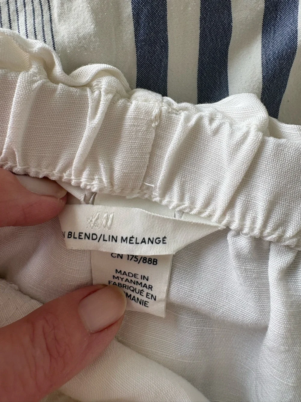 H&M Cream Drawstring Shorts Size L, Lounge, Casual